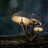 Glowing mushrooms
